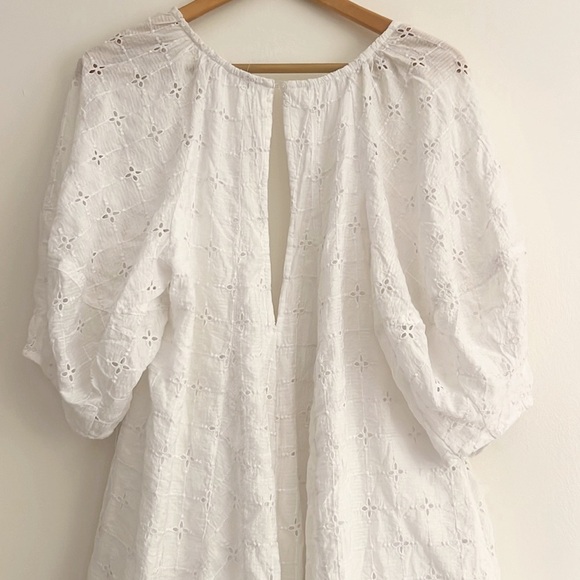 NWOT Free People Bop Around Romper White Embroidered Coverup - Picture 6 of 16